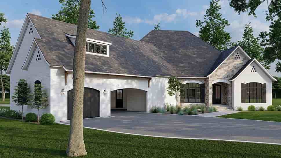 Bungalow, Craftsman, European, French Country, Southern House Plan 82732 with 3 Beds, 3 Baths, 1 Car Garage Picture 3