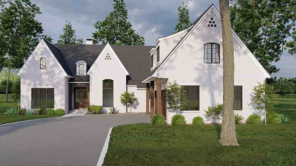 Bungalow, Contemporary, Craftsman, European, Southern, Traditional House Plan 82733 with 3 Beds, 4 Baths, 2 Car Garage Picture 3