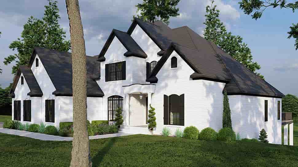 Contemporary, European, Modern House Plan 82734 with 5 Beds, 5 Baths, 3 Car Garage Picture 3