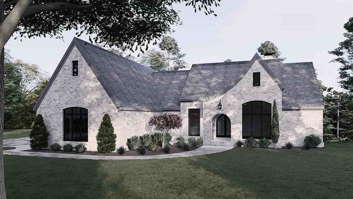 Contemporary, European, French Country, Modern House Plan 82735 with 3 Beds, 4 Baths, 3 Car Garage Picture 1