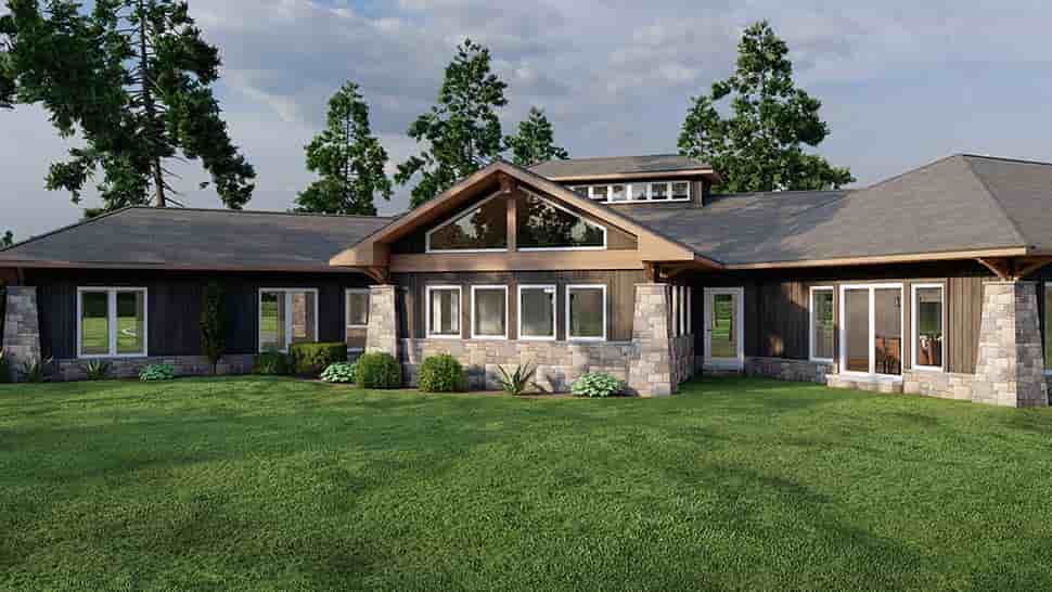 Contemporary, Prairie, Tuscan House Plan 82736 with 4 Beds, 3 Baths, 3 Car Garage Picture 8