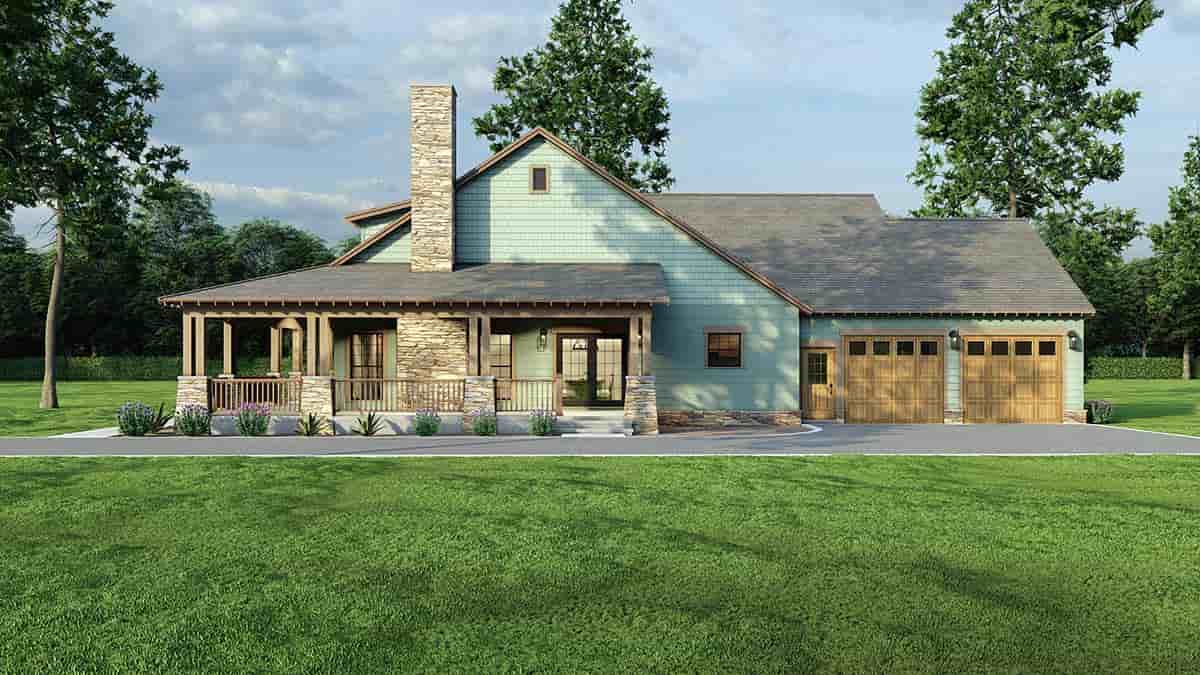 Cabin, Country, Farmhouse, Southern House Plan 82740 with 2 Beds, 2 Baths, 2 Car Garage Picture 1