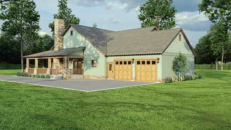 Cabin, Country, Farmhouse, Southern House Plan 82740 with 2 Beds, 2 Baths, 2 Car Garage Picture 5