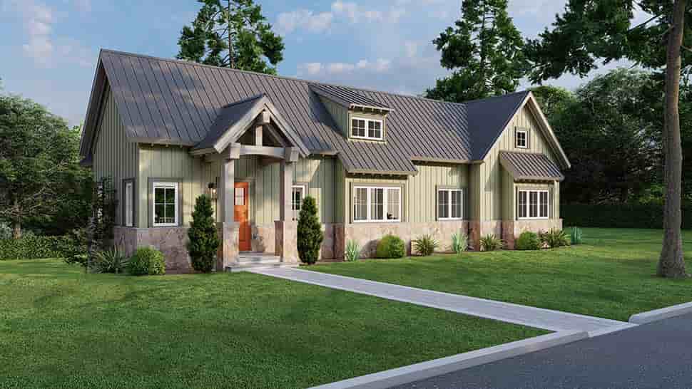Bungalow, Cabin, Cottage, Craftsman House Plan 82742 with 2 Beds, 3 Baths Picture 4