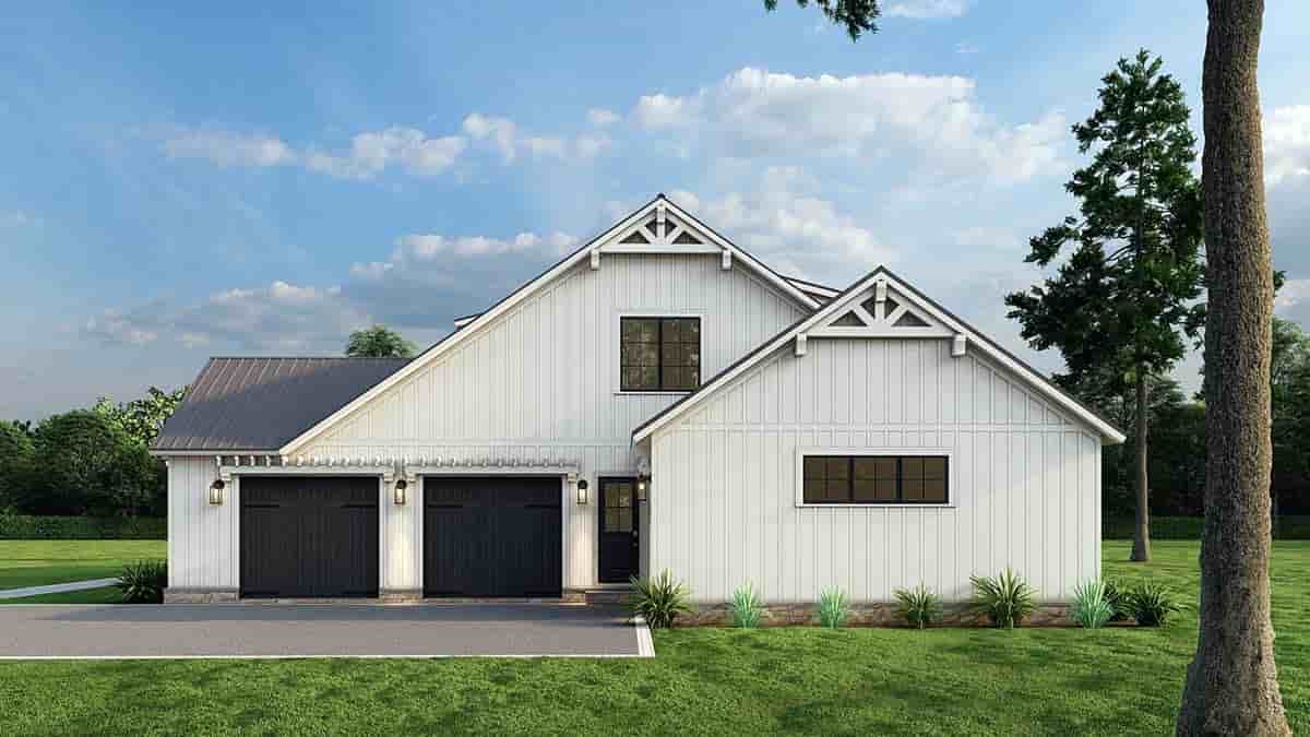 Barndominium, Country, Southern, Traditional House Plan 82743 with 4 Beds, 4 Baths, 3 Car Garage Picture 1