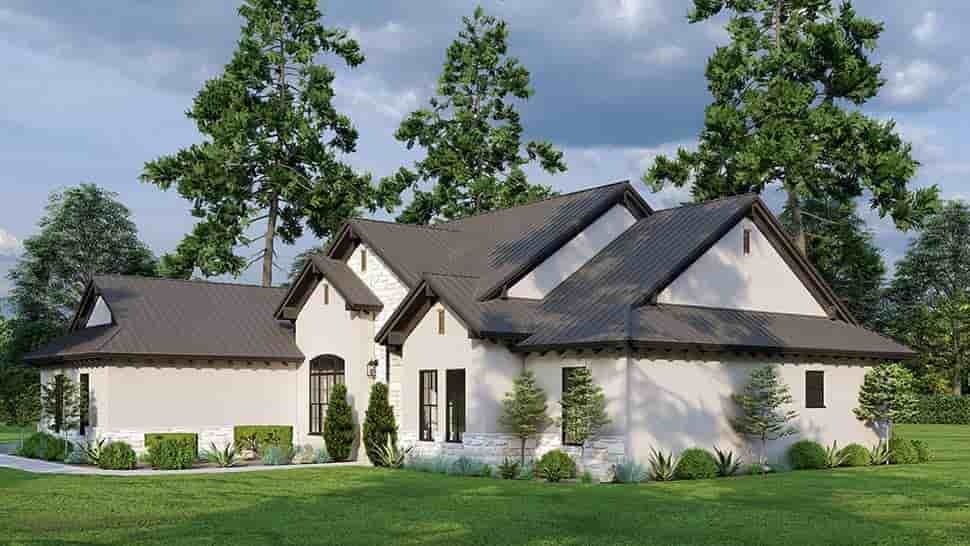 French Country, Mediterranean, Tuscan House Plan 82749 with 4 Beds, 3 Baths, 3 Car Garage Picture 4