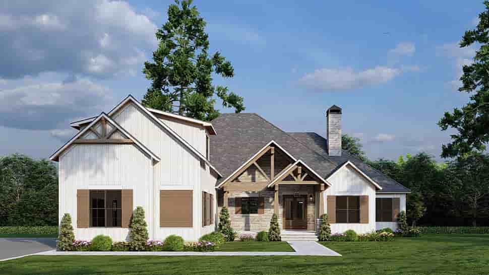 Craftsman, Traditional House Plan 82765 with 3 Beds, 4 Baths, 2 Car Garage Picture 3