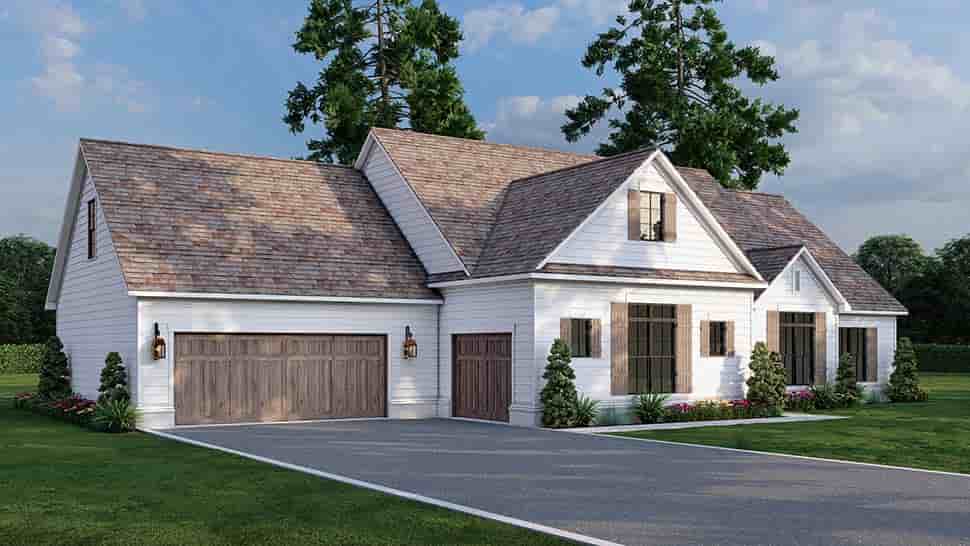 Country, Farmhouse House Plan 82776 with 3 Beds, 3 Baths, 3 Car Garage Picture 3