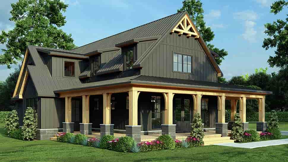 Coastal, Country, Craftsman, Farmhouse House Plan 82779 with 4 Beds, 4 Baths, 2 Car Garage Picture 3