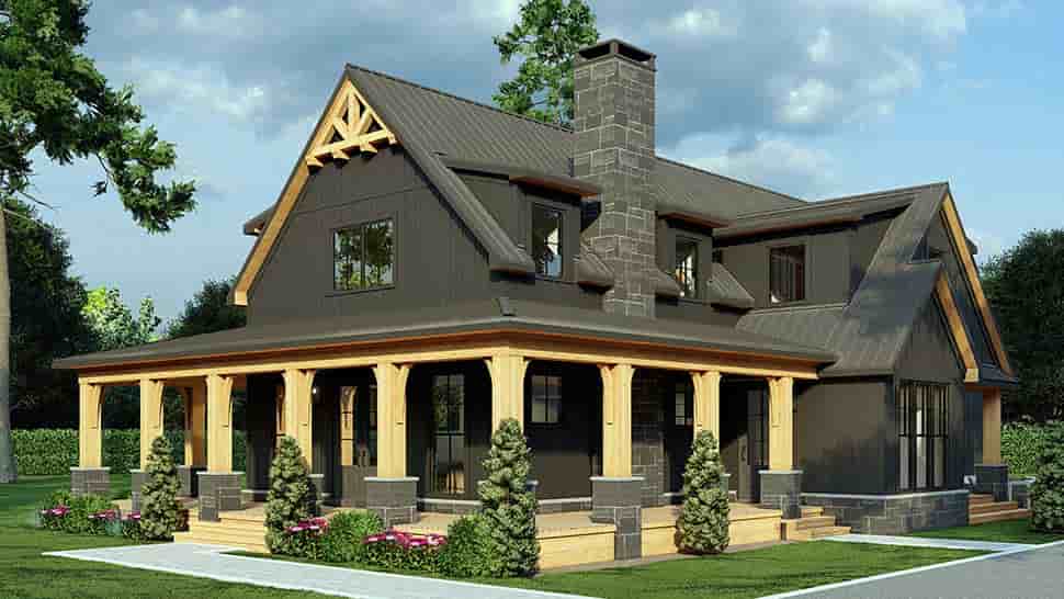 Coastal, Country, Craftsman, Farmhouse House Plan 82779 with 4 Beds, 4 Baths, 2 Car Garage Picture 4