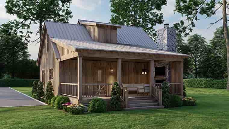 Cabin, Country, Craftsman House Plan 82780 with 3 Beds, 2 Baths Picture 5