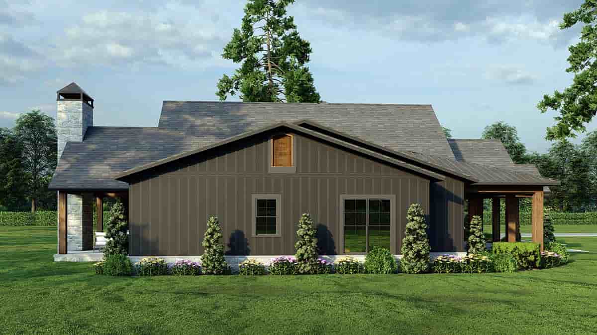 Barndominium, Country, Craftsman, Farmhouse House Plan 82783 with 4 Beds, 3 Baths, 4 Car Garage Picture 2