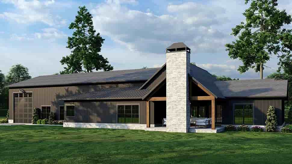 Barndominium, Country, Craftsman, Farmhouse House Plan 82783 with 4 Beds, 3 Baths, 4 Car Garage Picture 6