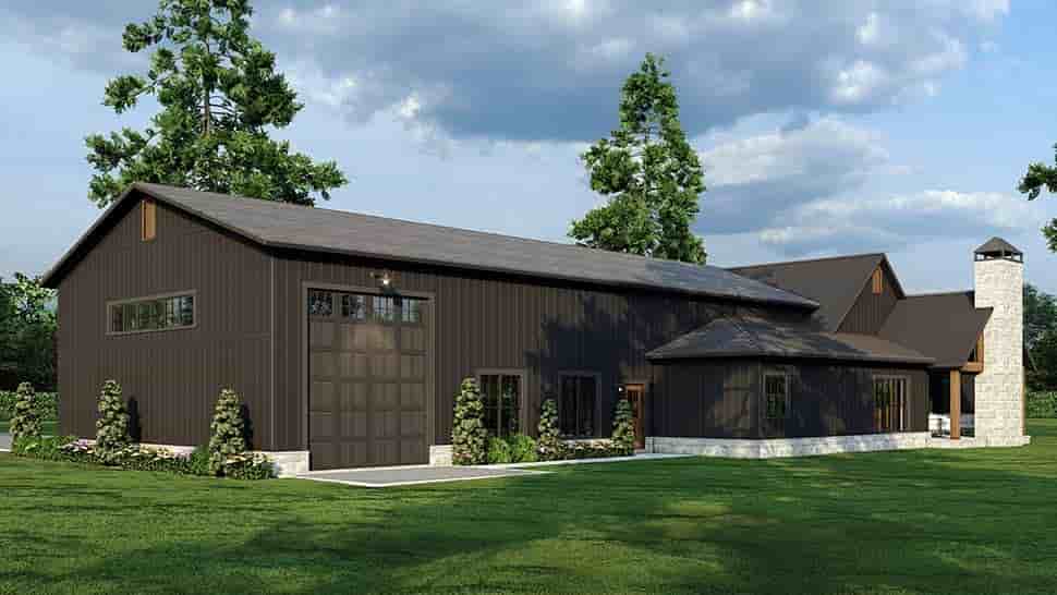 Barndominium, Country, Craftsman, Farmhouse House Plan 82783 with 4 Beds, 3 Baths, 4 Car Garage Picture 8