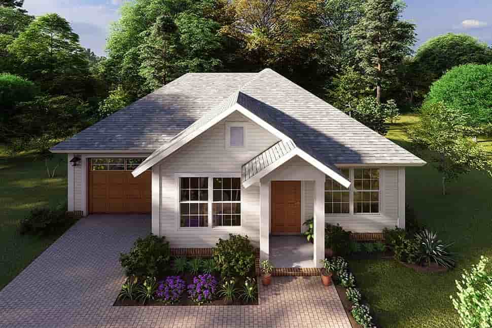 Cottage, Craftsman, Traditional House Plan 82802 with 2 Beds, 1 Baths, 1 Car Garage Picture 3