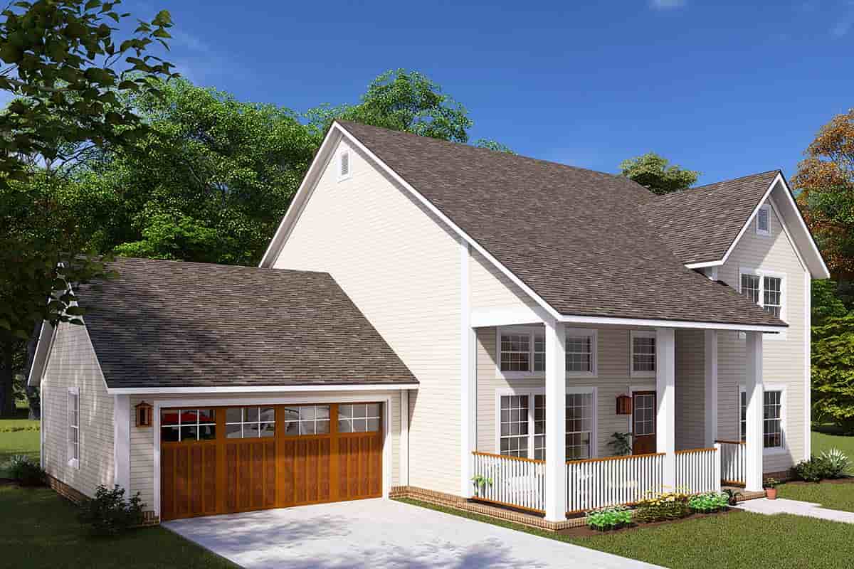 Cottage, Traditional House Plan 82823 with 4 Beds, 3 Baths, 2 Car Garage Picture 2