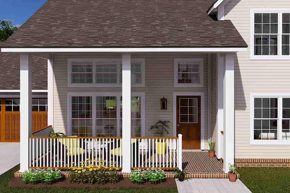 Cottage, Traditional House Plan 82823 with 4 Beds, 3 Baths, 2 Car Garage Picture 3