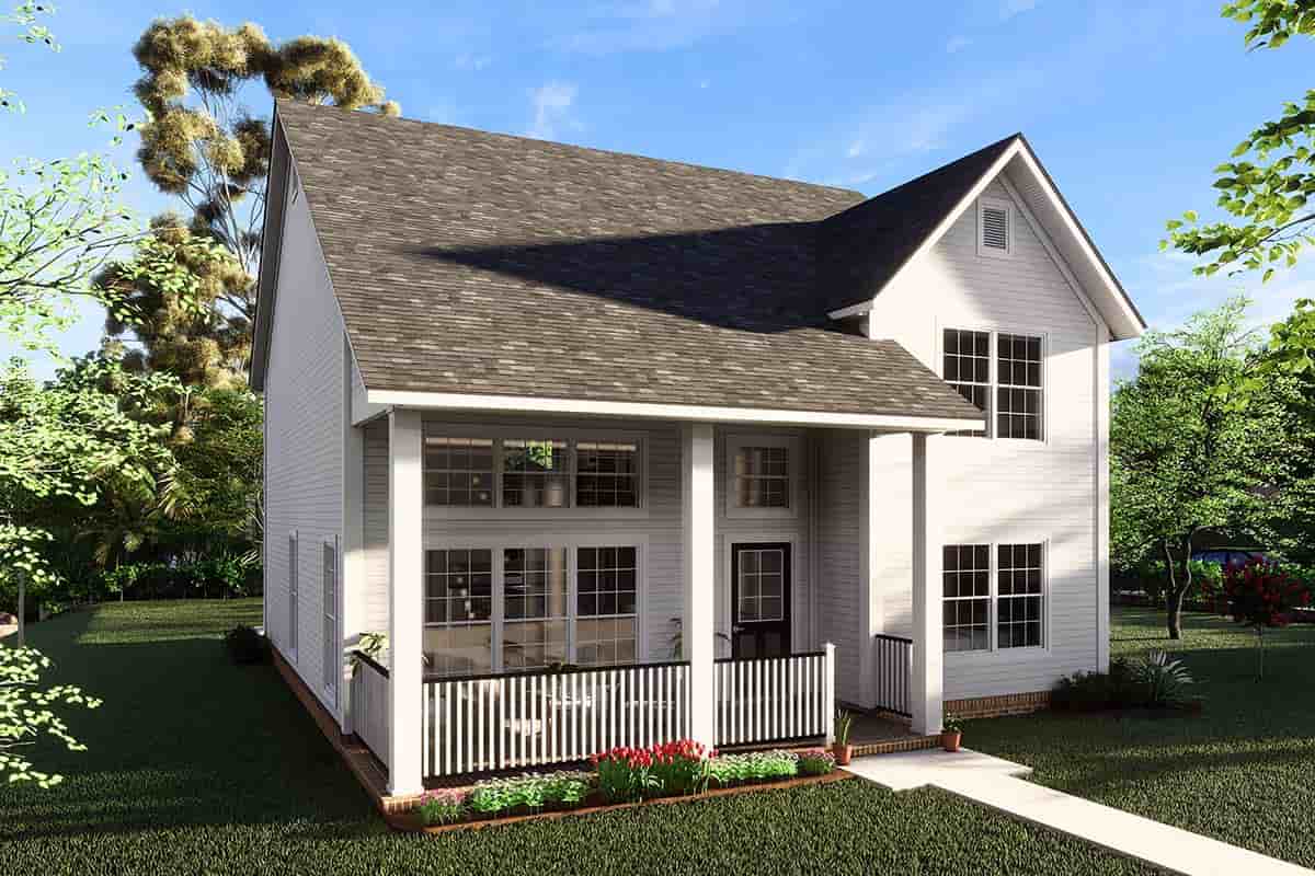 Cottage, Traditional House Plan 82824 with 4 Beds, 3 Baths Picture 2