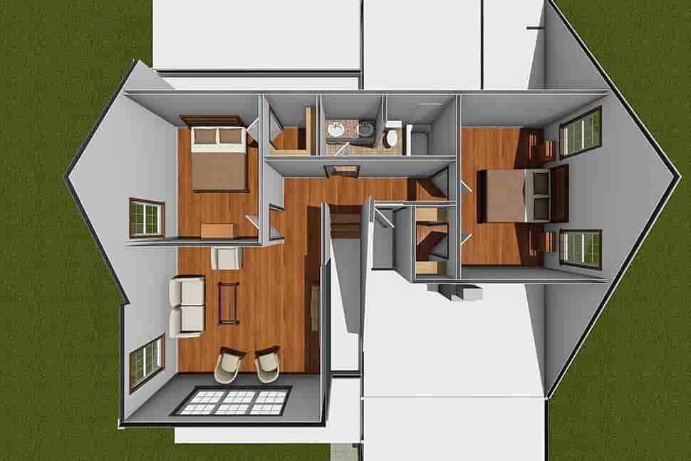 Cottage, Farmhouse House Plan 82825 with 4 Beds, 3 Baths, 2 Car Garage Picture 7