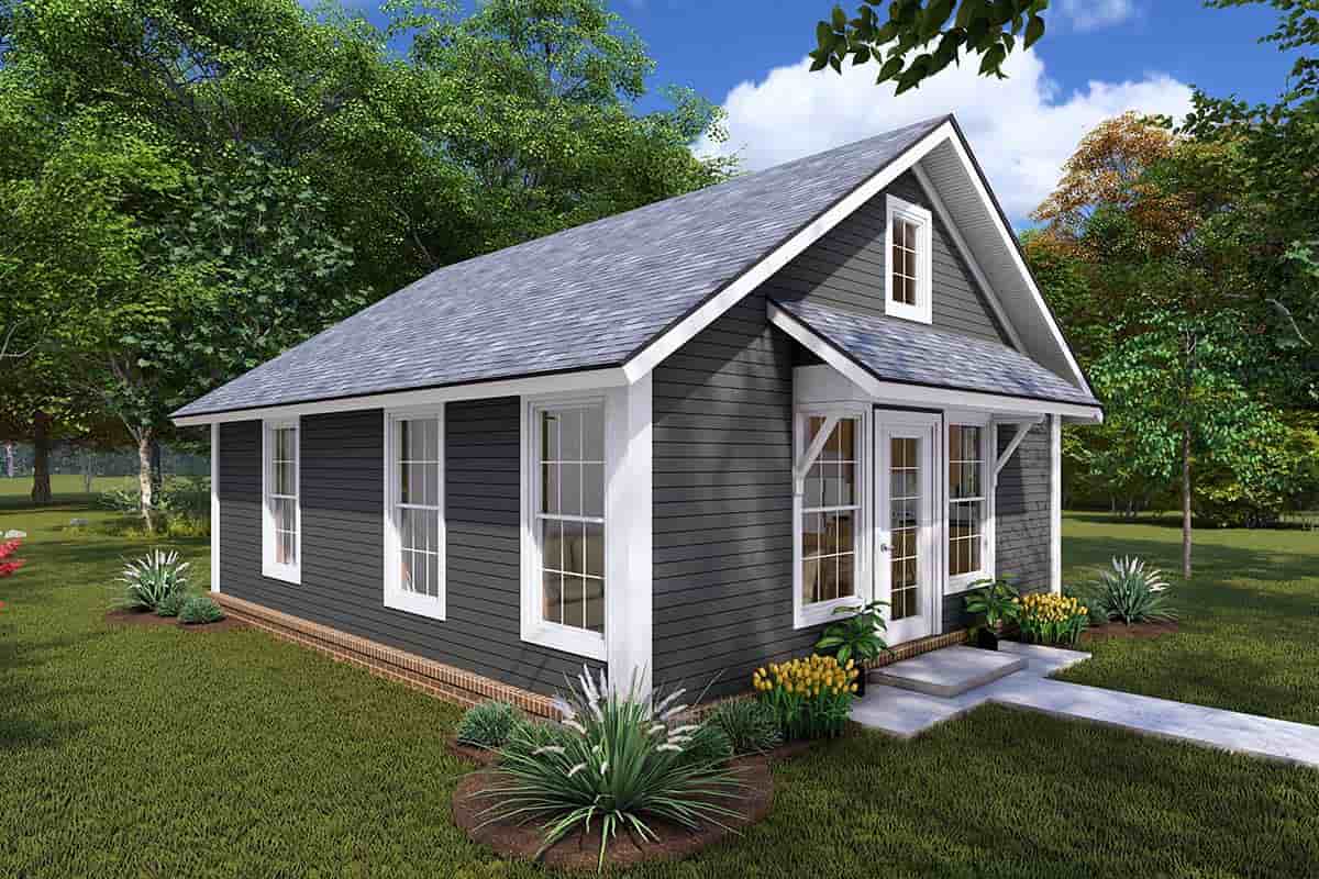 Cottage, Craftsman, Traditional House Plan 82826 with 2 Beds, 1 Baths Picture 2