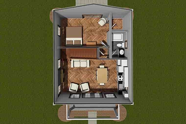 Cabin, Cottage House Plan 82837 with 1 Beds, 1 Baths Picture 5