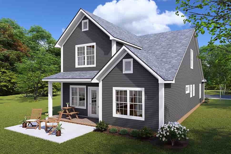 Cottage, Traditional House Plan 82840 with 3 Beds, 3 Baths, 1 Car Garage Picture 3