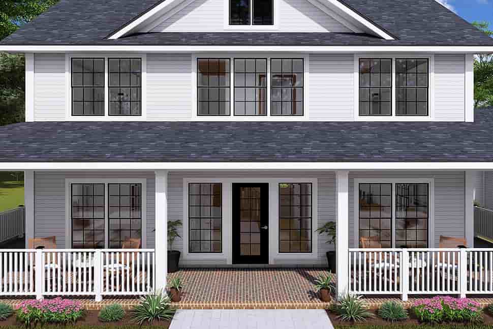 Farmhouse, Traditional House Plan 82841 with 4 Beds, 4 Baths, 3 Car Garage Picture 3