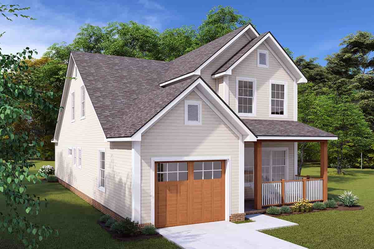 Cottage, Traditional House Plan 82842 with 4 Beds, 3 Baths, 1 Car Garage Picture 2