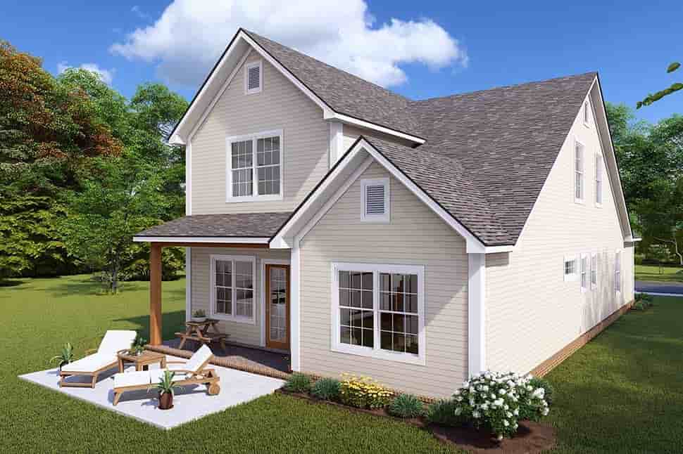 Cottage, Traditional House Plan 82842 with 4 Beds, 3 Baths, 1 Car Garage Picture 4