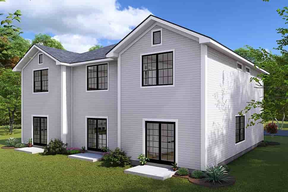 Traditional Multi-Family Plan 82844 with 6 Beds, 9 Baths Picture 3