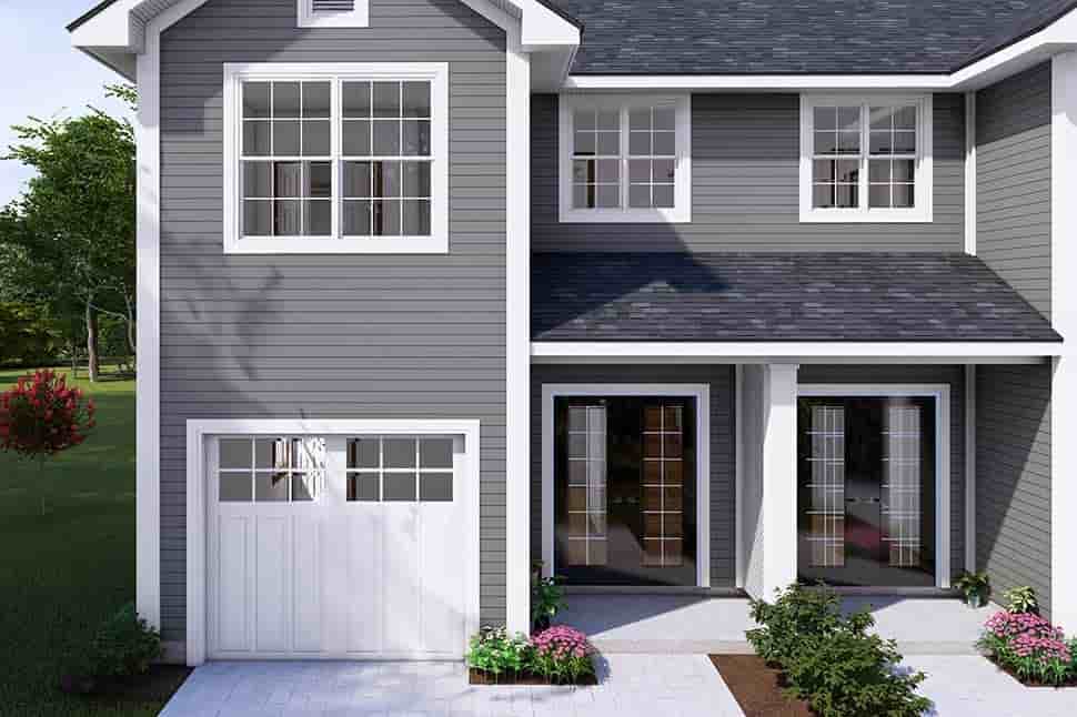 Traditional Multi-Family Plan 82847 with 6 Beds, 6 Baths, 2 Car Garage Picture 3
