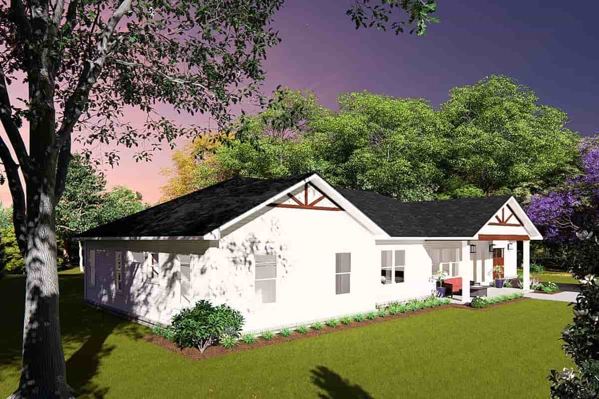 Craftsman, Ranch, Traditional House Plan 82853 with 4 Beds, 2 Baths, 2 Car Garage Picture 2