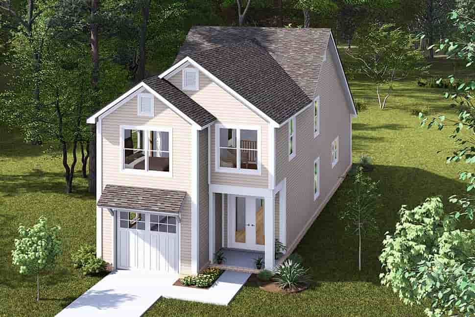 Cottage, Traditional House Plan 82888 with 3 Beds, 3 Baths, 1 Car Garage Picture 3