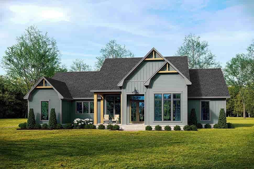 Country, Craftsman, Farmhouse, Southern House Plan 82902 with 3 Beds, 3 Baths, 2 Car Garage Picture 6