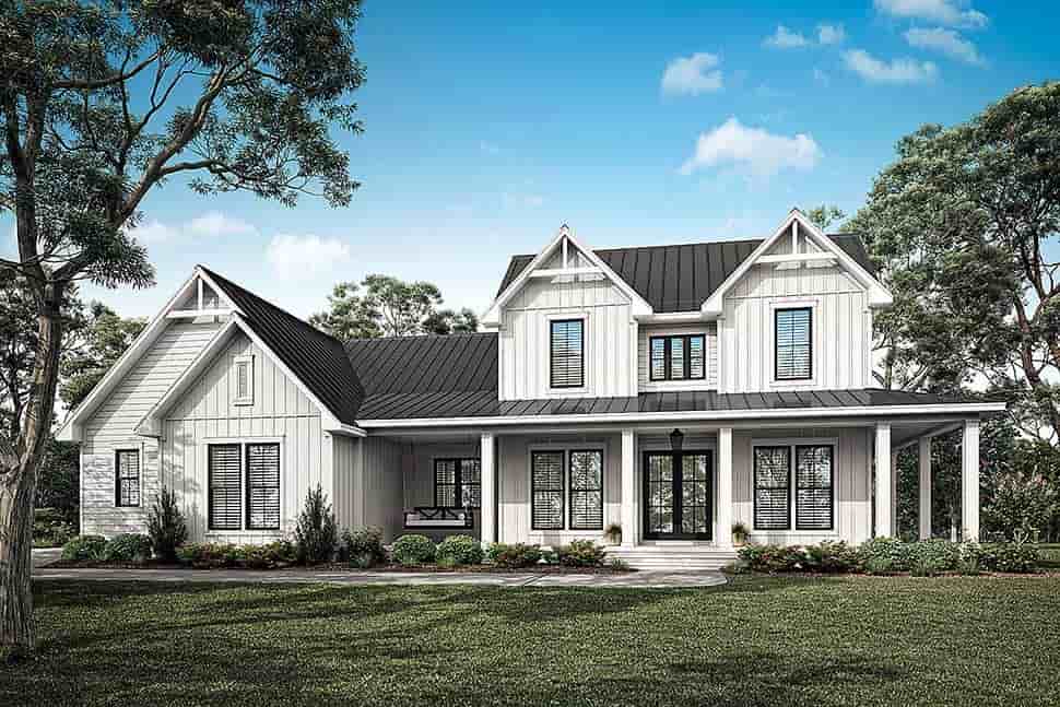 Country, Craftsman, Farmhouse, Southern House Plan 82914 with 4 Beds, 4 Baths, 2 Car Garage Picture 4