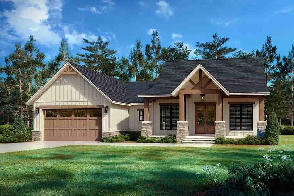 Country, Farmhouse, Traditional House Plan 82926 with 3 Beds, 2 Baths, 2 Car Garage Picture 4