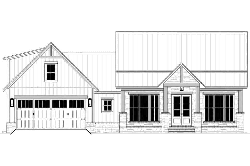 Farmhouse, Traditional House Plan 82929 with 3 Beds, 3 Baths, 2 Car Garage Picture 3