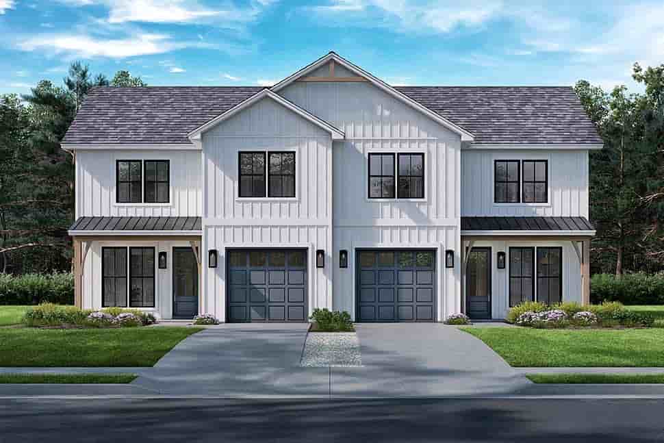 Country, Farmhouse, Traditional Multi-Family Plan 82933 with 6 Beds, 6 Baths, 2 Car Garage Picture 4