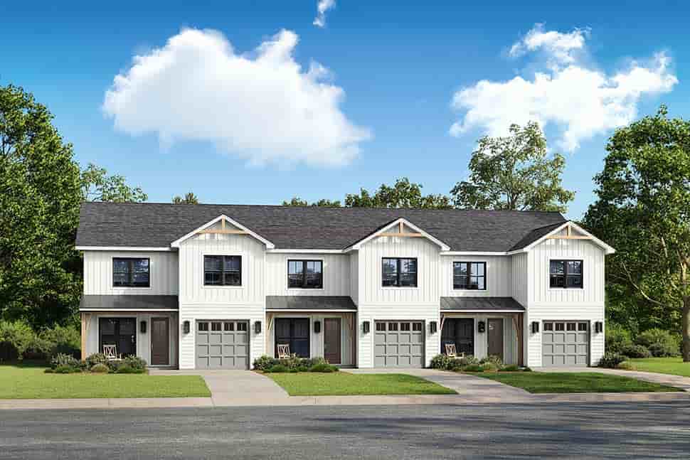 Country, Farmhouse, Traditional Multi-Family Plan 82946 with 9 Beds, 9 Baths, 3 Car Garage Picture 3