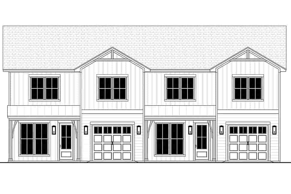 Country, Farmhouse, Traditional Multi-Family Plan 82948 with 6 Beds, 6 Baths, 2 Car Garage Picture 3
