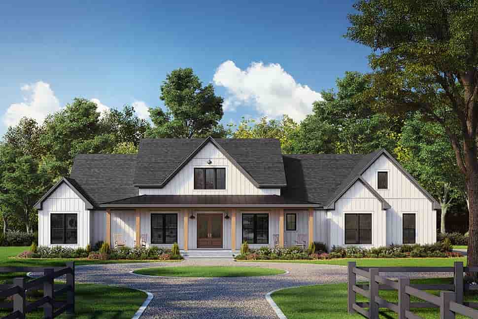Country, Farmhouse, Traditional House Plan 82951 with 4 Beds, 4 Baths, 3 Car Garage Picture 4