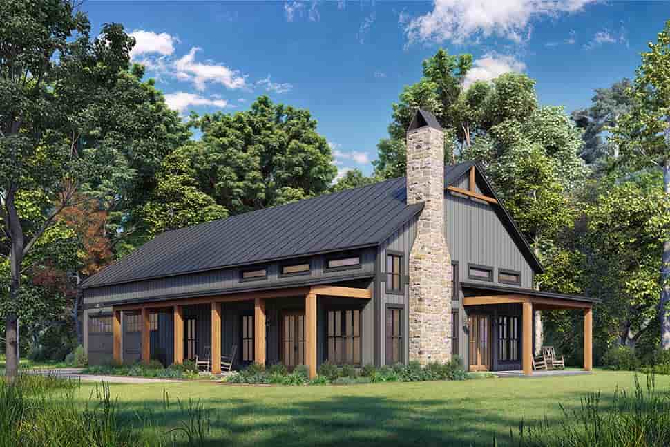 Barndominium, Country, Farmhouse, Traditional House Plan 82959 with 3 Beds, 2 Baths, 2 Car Garage Picture 4