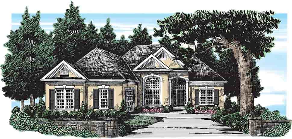 European, Traditional House Plan 83003 with 3 Beds, 4 Baths, 2 Car Garage Picture 1