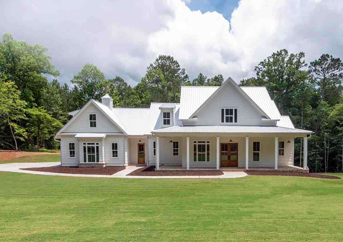 Country, Farmhouse, Southern House Plan 83038 with 4 Beds, 4 Baths, 3 Car Garage Picture 1