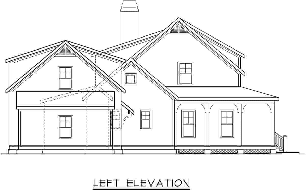 Cottage, Farmhouse, Traditional House Plan 83132 with 4 Beds, 4 Baths, 3 Car Garage Picture 2