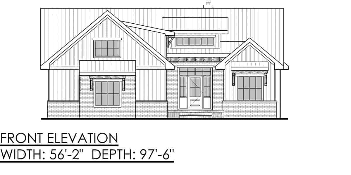 Farmhouse House Plan 83314 with 5 Beds, 4 Baths, 3 Car Garage Picture 1
