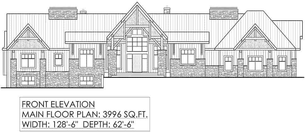 Craftsman House Plan 83326 with 5 Beds, 8 Baths, 4 Car Garage Picture 3