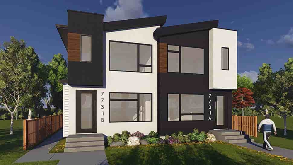 Modern Multi-Family Plan 83341 with 6 Beds, 6 Baths Picture 2