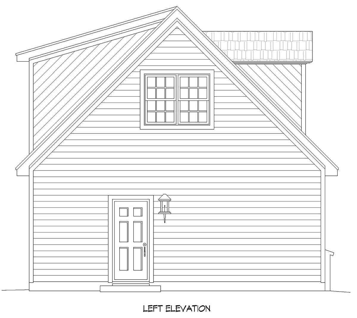Cottage, Country, Farmhouse, Traditional 1 Car Garage Plan 83413 Picture 2