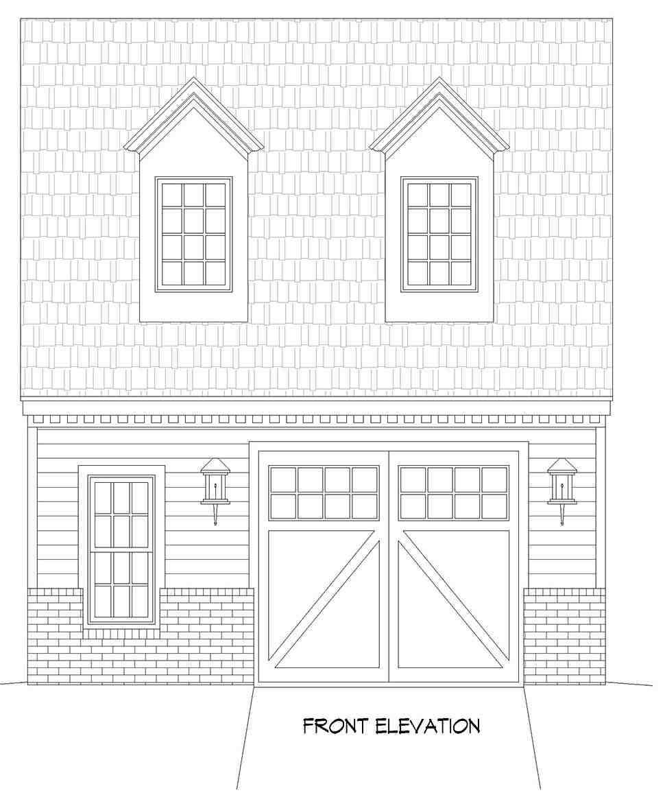Cottage, Country, Farmhouse, Traditional 1 Car Garage Plan 83413 Picture 3